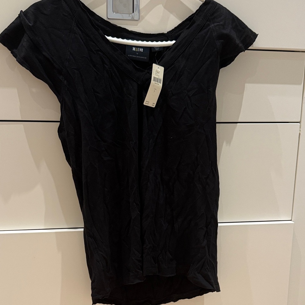 Maje Elegant Black Short Sleeve Top